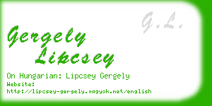 gergely lipcsey business card